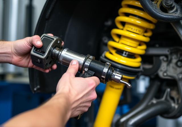 High-end suspension coilover adjustment