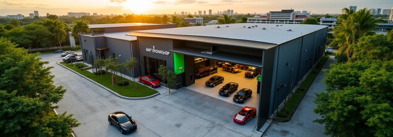 Aerial view of our high-tech automotive facility in Singapore